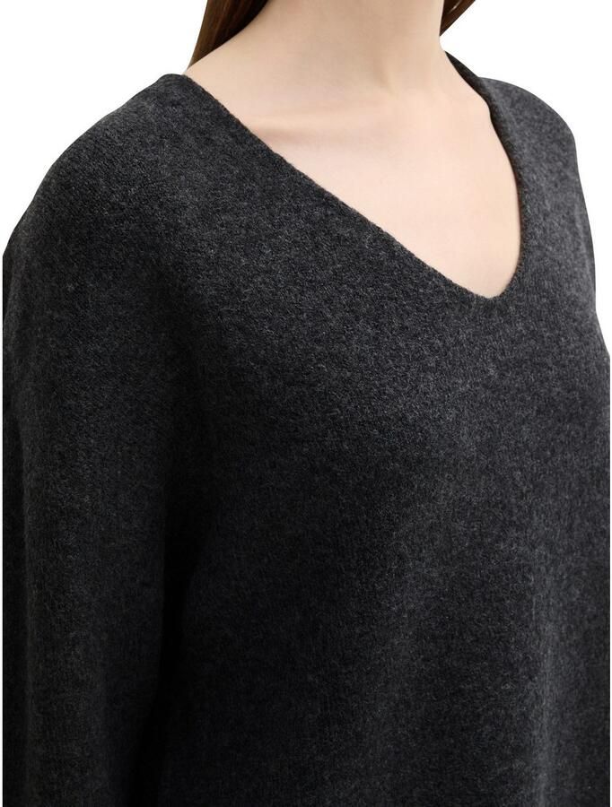 Tom Tailor Denim Relaxed fit gebreide pullover met V-hals