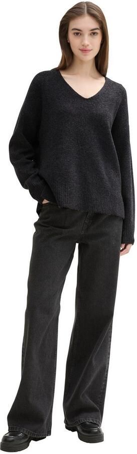 Tom Tailor Denim Relaxed fit gebreide pullover met V-hals - Foto 4