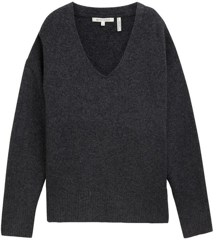 Tom Tailor Denim Relaxed fit gebreide pullover met V-hals - Foto 2