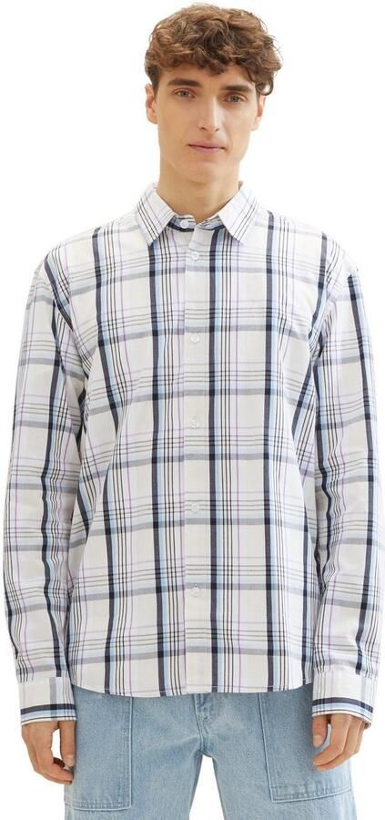 Tom Tailor Denim Geruit overhemd met knoopsluiting - Foto 4