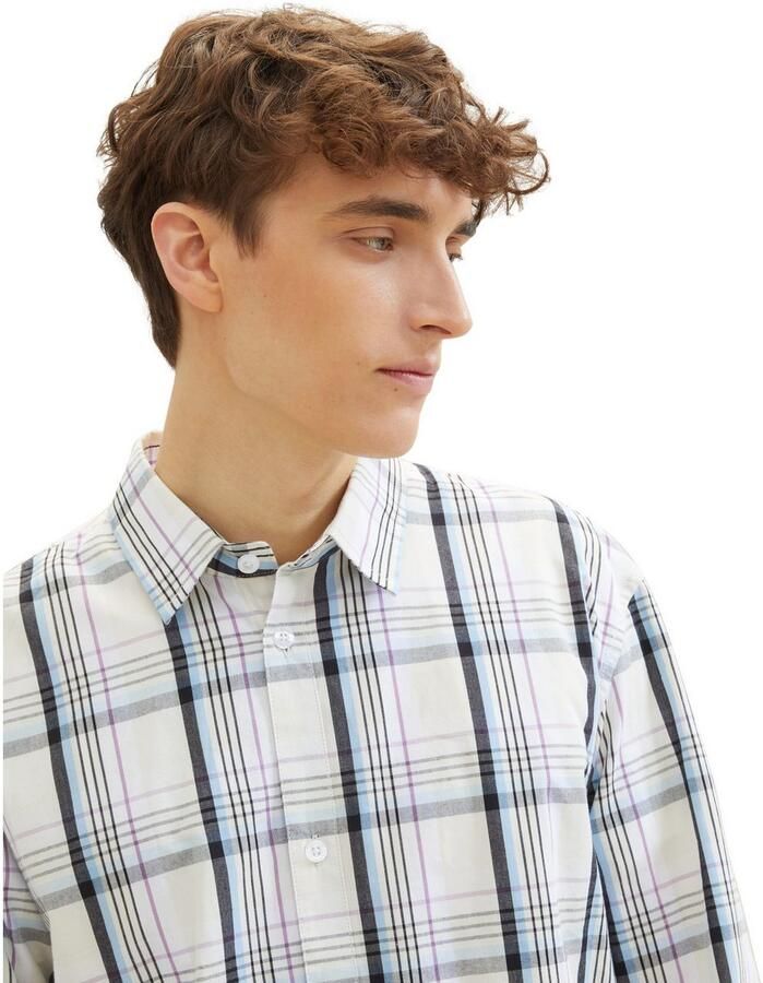 Tom Tailor Denim Geruit overhemd met knoopsluiting