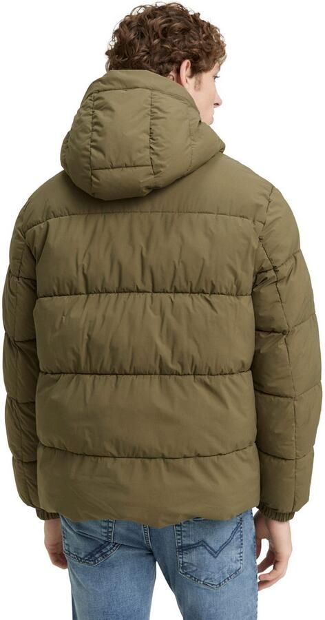 Tom Tailor Denim Gewatteerd regular fit jack met capuchon - Foto 5