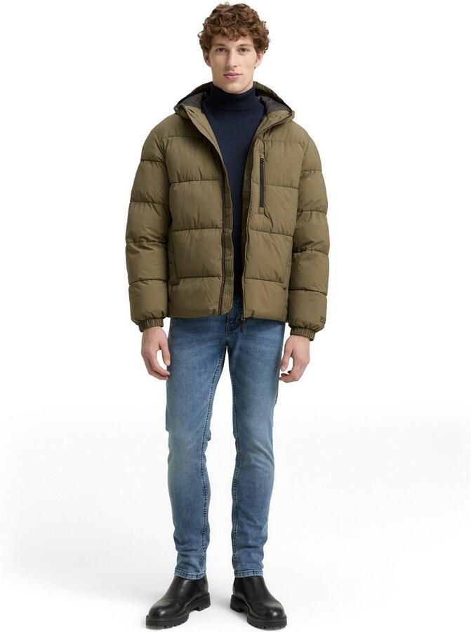 Tom Tailor Denim Gewatteerd regular fit jack met capuchon - Foto 3