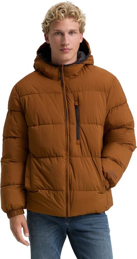 Tom Tailor Denim Gewatteerd regular fit jack met capuchon - Foto 6