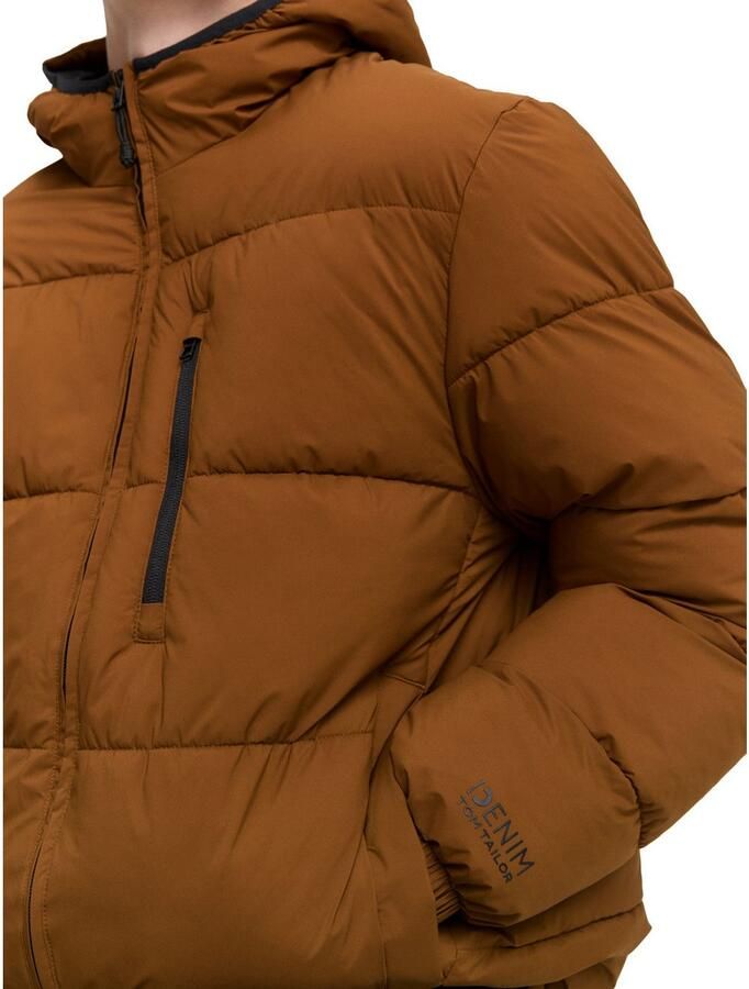 Tom Tailor Denim Gewatteerd regular fit jack met capuchon