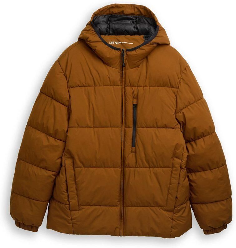 Tom Tailor Denim Gewatteerd regular fit jack met capuchon - Foto 3