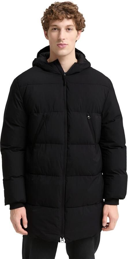 Tom Tailor Denim Regular fit gewatteerde lange jas met capuchon - Foto 6