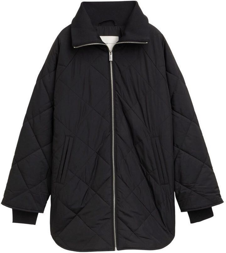 Tom Tailor Denim Relaxed fit lange gewatteerde jas met opstaande kraag - Foto 2