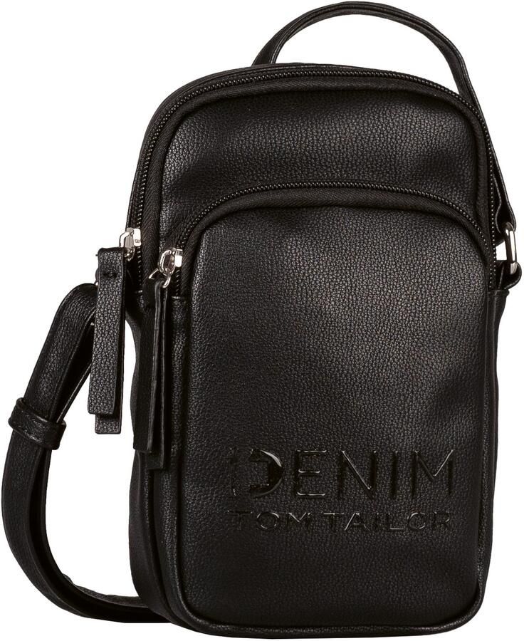 Tom Tailor Denim Gsm-tasje Maxime van glad imitatieleer met tonale logo in praktische formaten - Foto 4