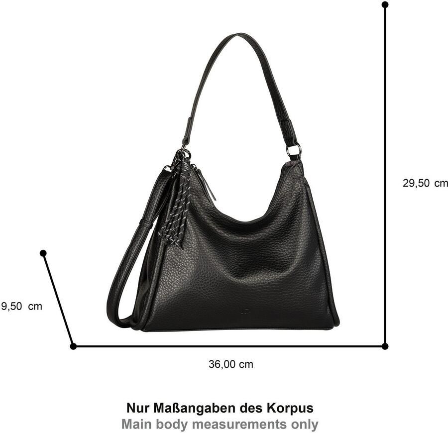 Tom Tailor Denim Hobo-tas FINNA in moderne look met decoratieve hanger