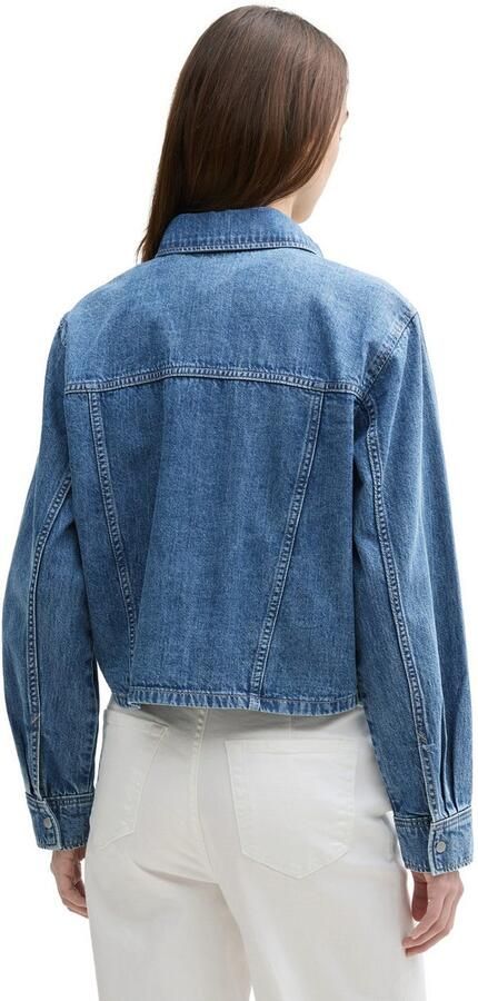 Tom Tailor Denim Boxy fit jeansoverhemd van puur katoen - Foto 4