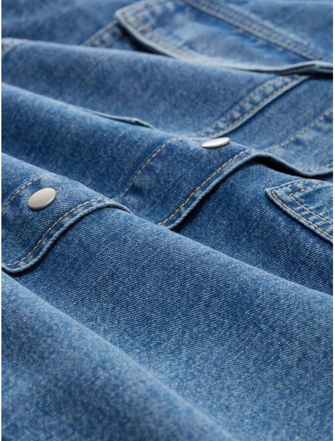 Tom Tailor Denim Boxy fit jeansoverhemd van puur katoen
