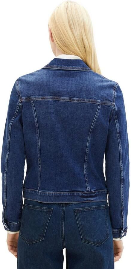 Tom Tailor Denim Jeansjack met opgestikte paspelzakken op de borst - Foto 3