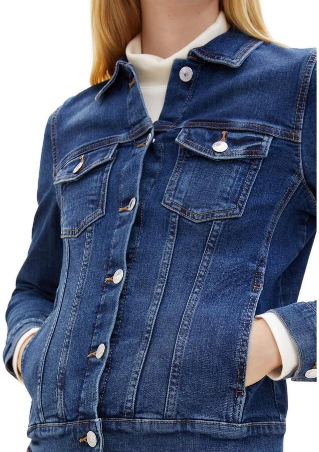 Tom Tailor Denim Jeansjack met opgestikte paspelzakken op de borst - Foto 2