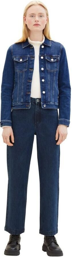 Tom Tailor Denim Jeansjack met opgestikte paspelzakken op de borst - Foto 4