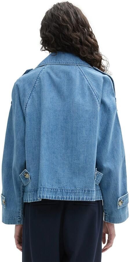 Tom Tailor Denim Jeansjack met verstelbare riemen op mouwen zoom en schouder - Foto 3