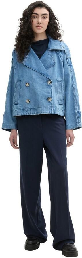 Tom Tailor Denim Jeansjack met verstelbare riemen op mouwen zoom en schouder - Foto 4