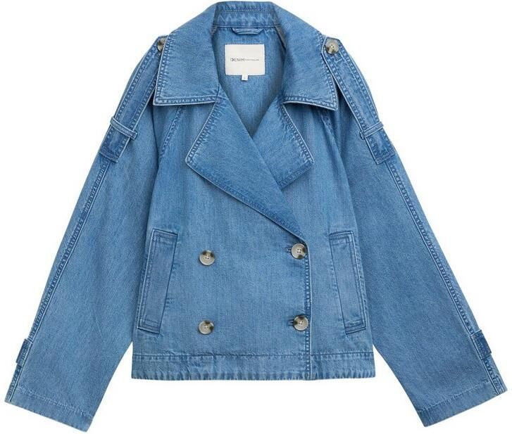 Tom Tailor Denim Jeansjack met verstelbare riemen op mouwen zoom en schouder - Foto 2