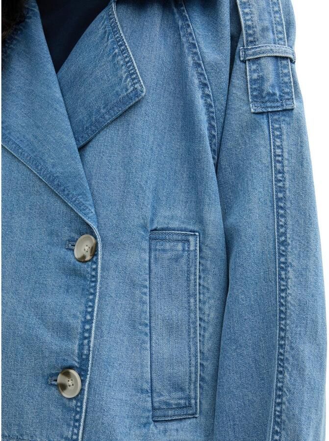 Tom Tailor Denim Jeansjack met verstelbare riemen op mouwen zoom en schouder