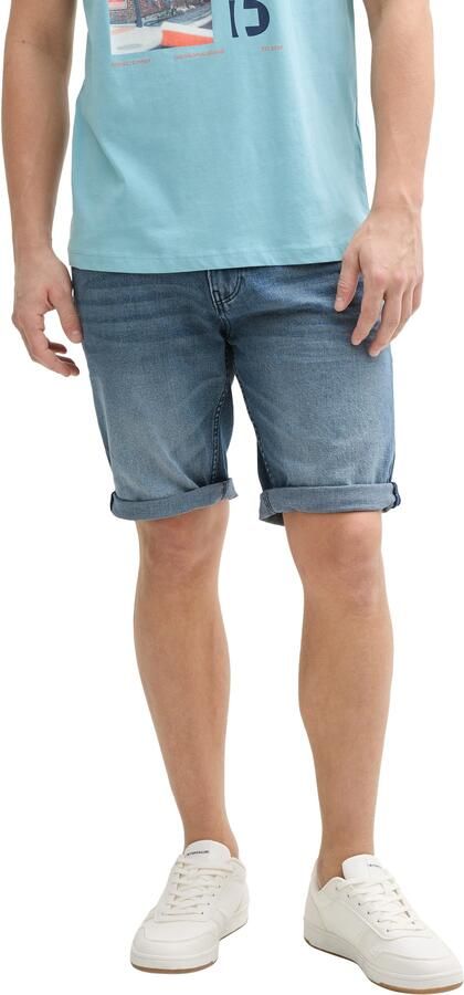 Tom Tailor Denim Slim fit bermuda van katoenmix model 'PIERS' - Foto 6