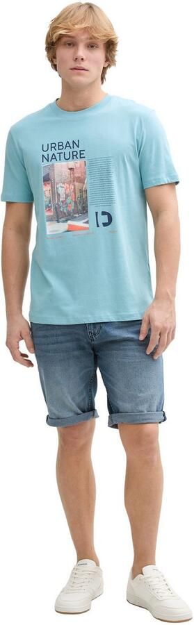 Tom Tailor Denim Slim fit bermuda van katoenmix model 'PIERS' - Foto 5