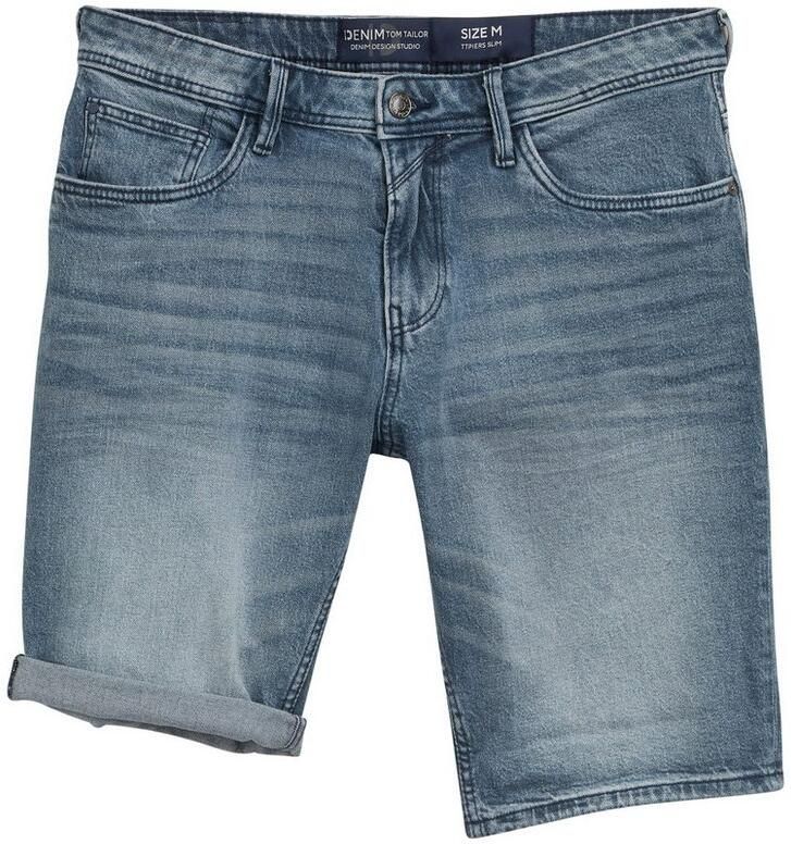 Tom Tailor Denim Slim fit bermuda van katoenmix model 'PIERS' - Foto 3