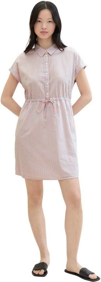 Tom Tailor Denim Jurk met overhemdkraag Zomerjurk in strepen dessin - Foto 3