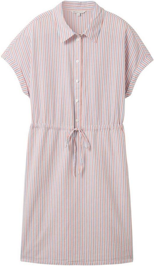 Tom Tailor Denim Jurk met overhemdkraag Zomerjurk in strepen dessin - Foto 2