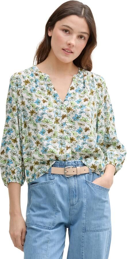 Tom Tailor Denim Loose fit blouse met all-over motief - Foto 6