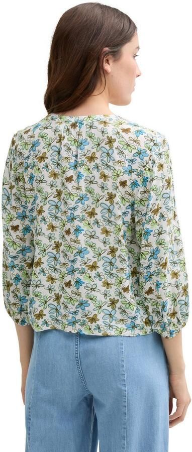 Tom Tailor Denim Loose fit blouse met all-over motief - Foto 4