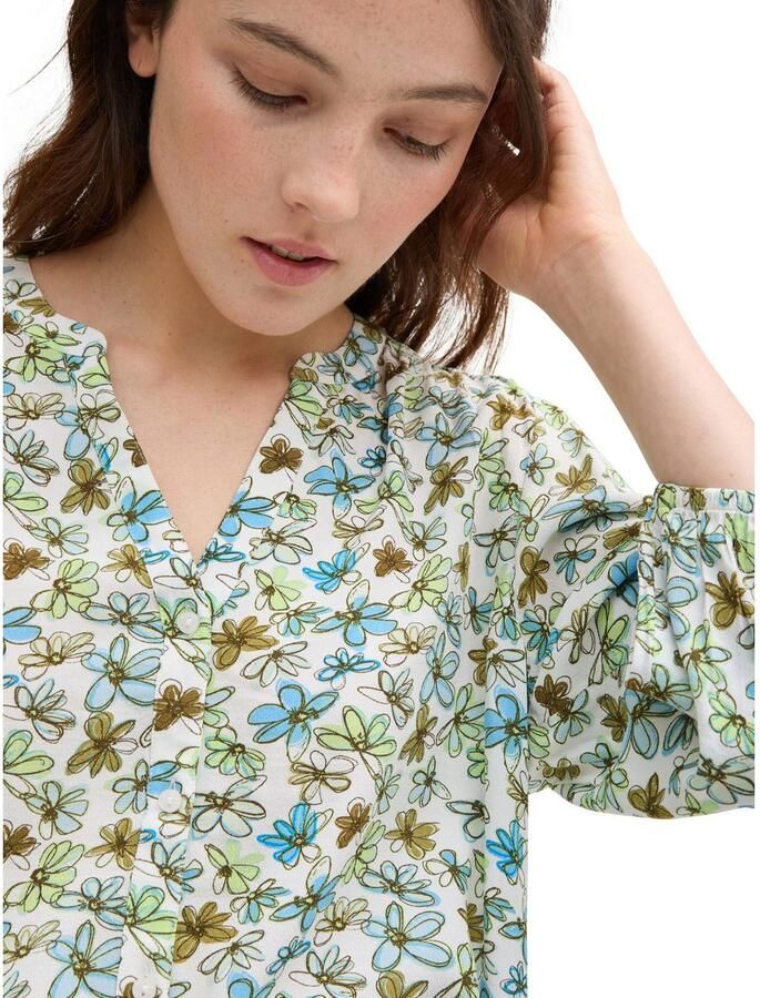 Tom Tailor Denim Loose fit blouse met all-over motief - Foto 2