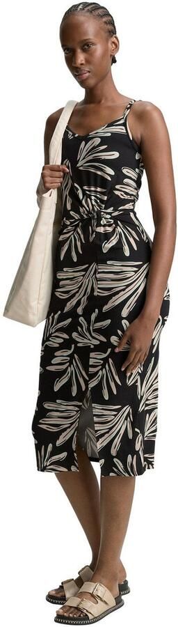 Tom Tailor Denim Nauwsluitende vrijetijdsjurk met plooien in de taille - Foto 4