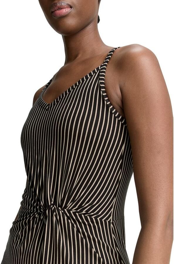 Tom Tailor Denim Nauwsluitende vrijetijdsjurk met plooien in de taille - Foto 2