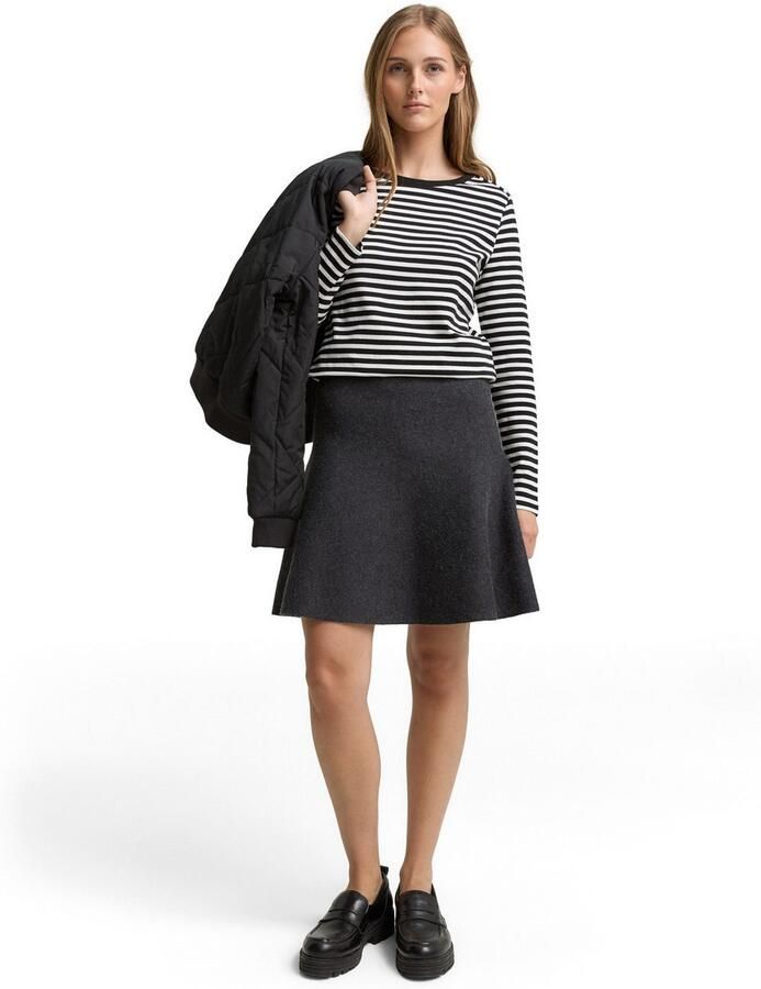 Tom Tailor Denim Uitlopende minirok van viscosemix