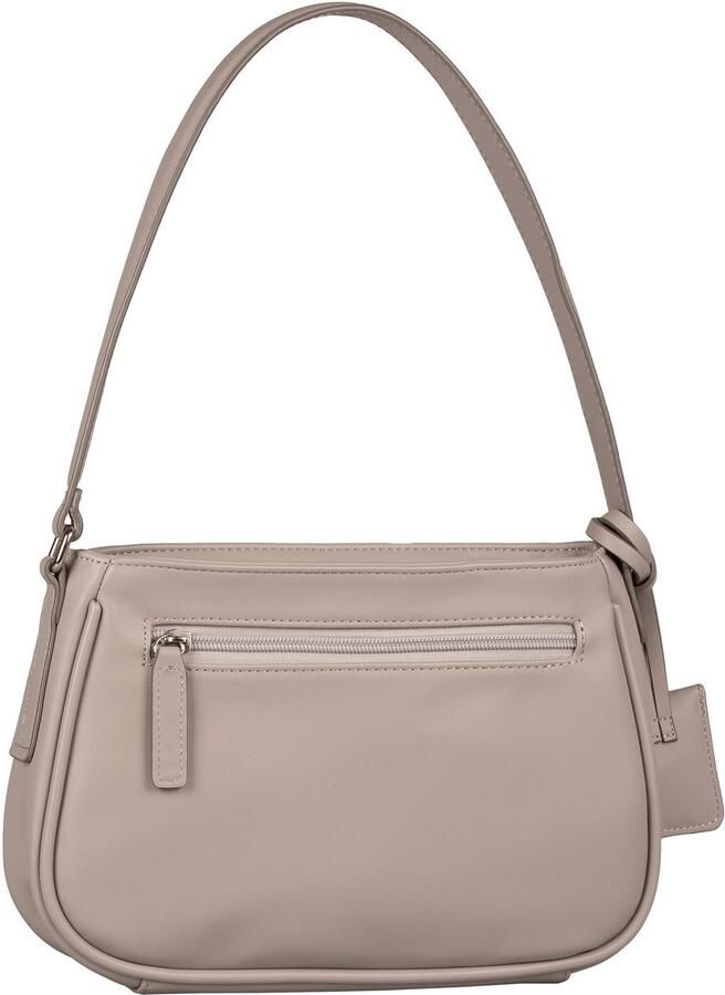 Tom Tailor Denim Schoudertas Bena van glad imitatieleer met fijn logo en decoratieve hanger