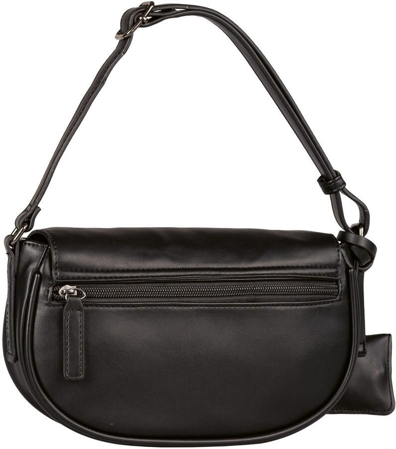 Tom Tailor Denim Schoudertas Bena van glad imitatieleer met fijn logo en decoratieve hanger