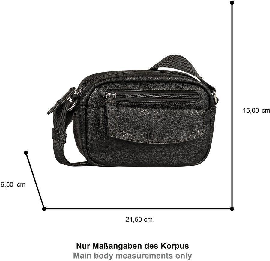 Tom Tailor Denim Schoudertas FARA zachte softer stijl met contrastweefselband en glossy logoprint