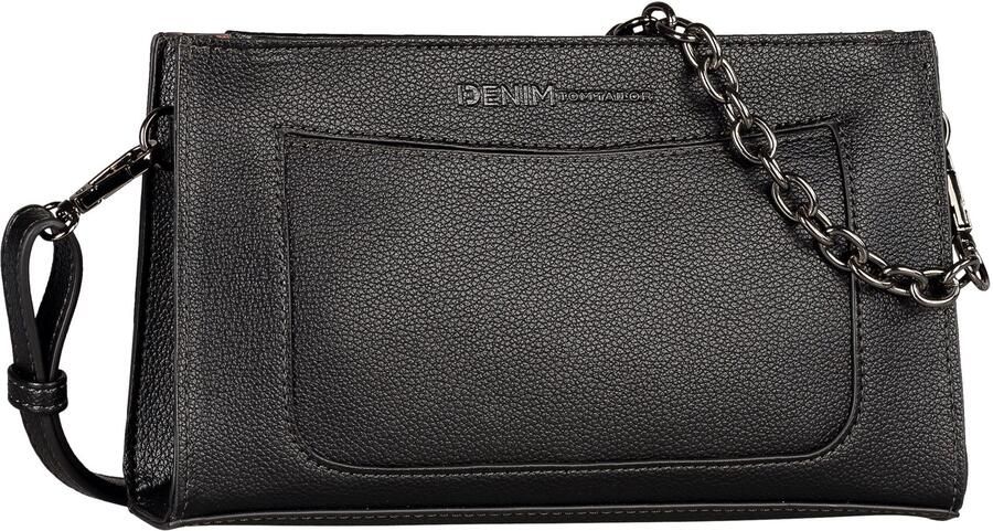 Tom Tailor Denim Schoudertas Lennon van gripvast imitatieleer met afneembare metalen ketting - Foto 5