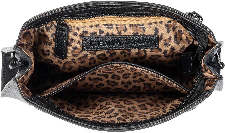 Tom Tailor Denim Schoudertas Lennon van gripvast imitatieleer met afneembare metalen ketting - Foto 3