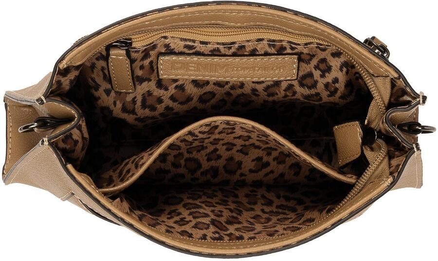 Tom Tailor Denim Schoudertas Lennon van gripvast imitatieleer met afneembare metalen ketting - Foto 3