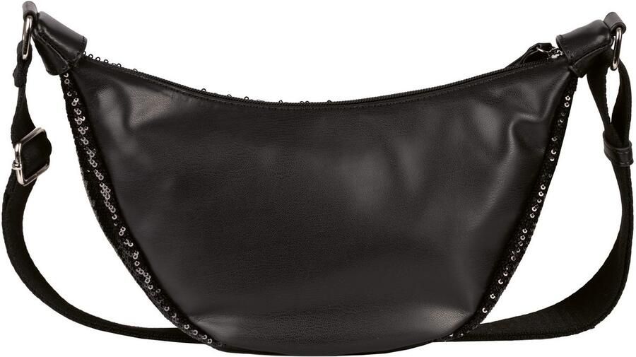 Tom Tailor Denim Schoudertas Liriel ruim model in een materiaalmix