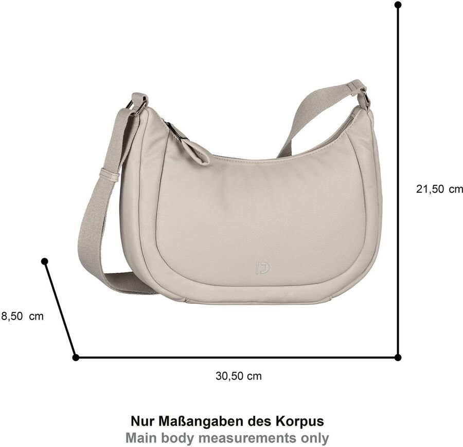 Tom Tailor Denim Schoudertas MAYE bijzonder zacht gewatteerd imitatieleer met sportieve geweven band