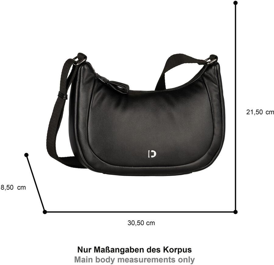 Tom Tailor Denim Schoudertas MAYE bijzonder zacht gewatteerd imitatieleer met sportieve geweven band