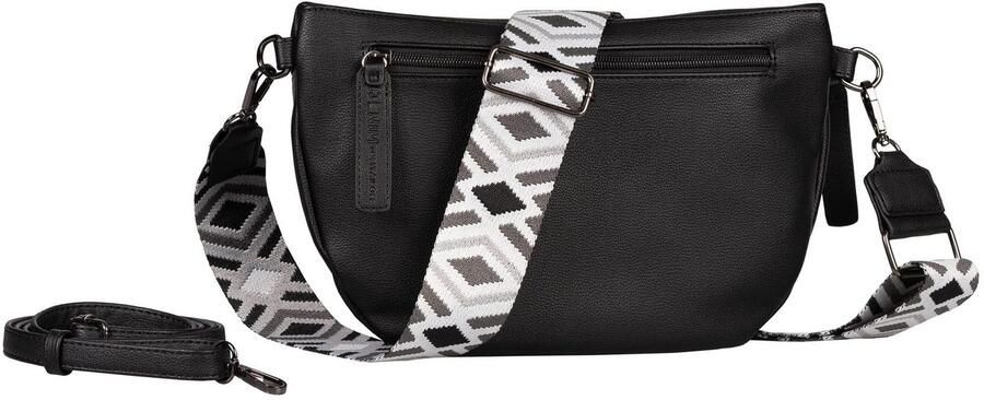 Tom Tailor Denim Schoudertas Mena zacht materiaal en benadrukt door kleurrijke statement-webbanden - Foto 2