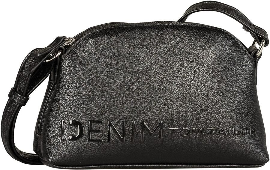 Tom Tailor Denim Schoudertas Zephyra zacht materiaal uitvoerige gekleurde randen fijn glinsterende siliconenlogo - Foto 5