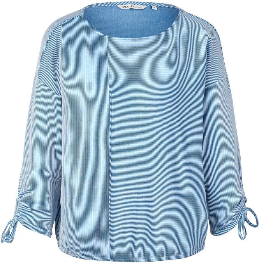 Tom Tailor Denim Shirt met lange mouwen met streepmotief