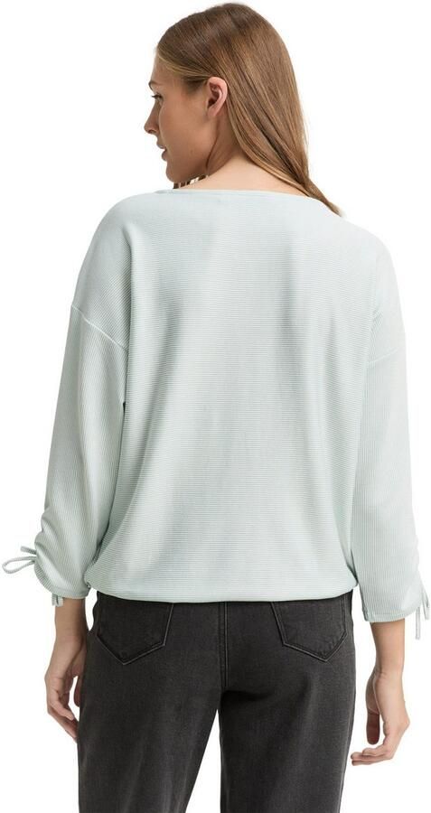 Tom Tailor Denim Shirt met 3 4 mouwen in fijne rib-look - Foto 4