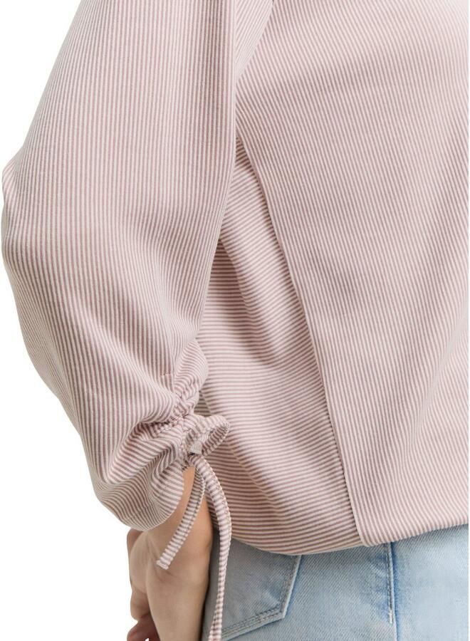 Tom Tailor Denim Shirt met 3 4 mouwen in fijne rib-look - Foto 2