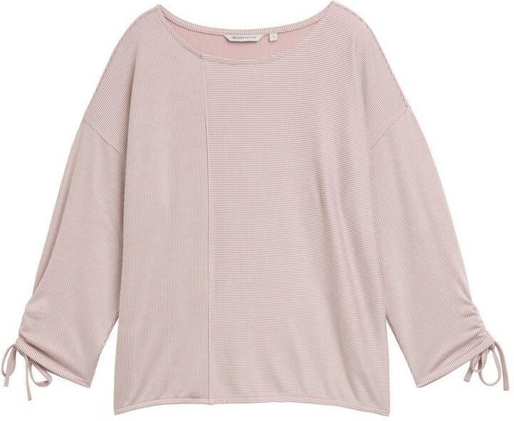 Tom Tailor Denim Shirt met 3 4 mouwen in fijne rib-look - Foto 4