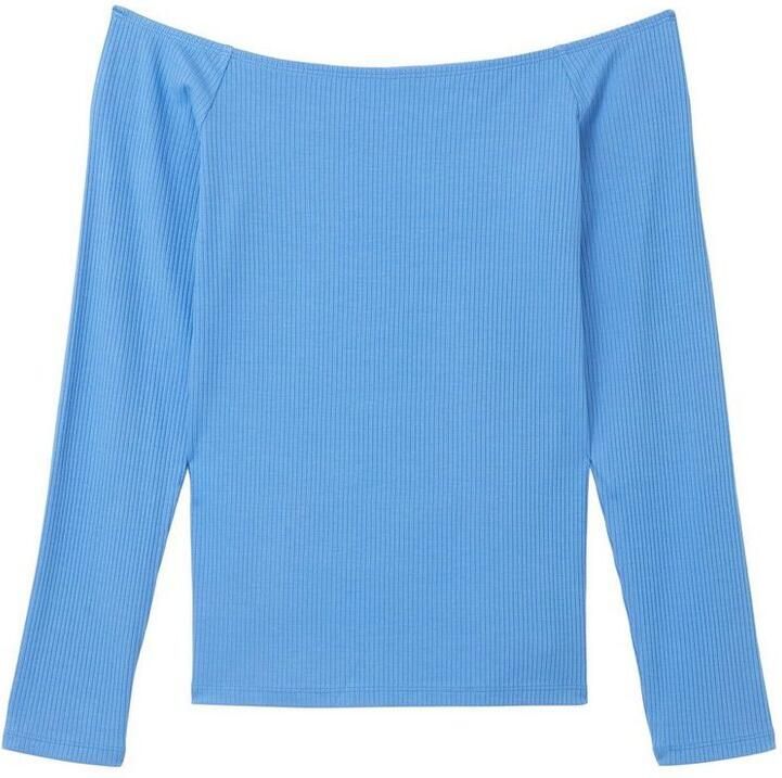 Tom Tailor Denim Shirt met carmenhals - Foto 2